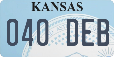 KS license plate 040DEB