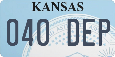 KS license plate 040DEP