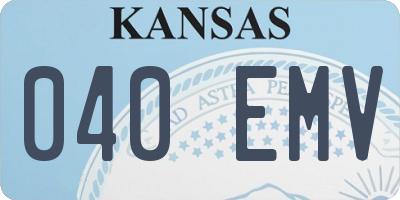 KS license plate 040EMV