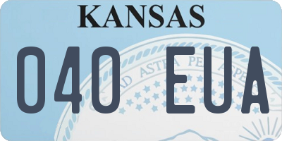 KS license plate 040EUA