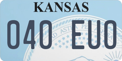 KS license plate 040EUO