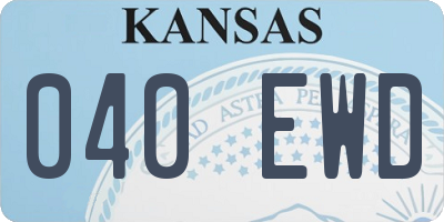 KS license plate 040EWD