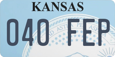 KS license plate 040FEP