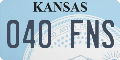 KS license plate 040FNS