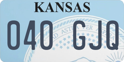 KS license plate 040GJQ