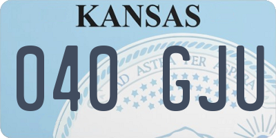 KS license plate 040GJU