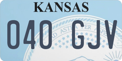 KS license plate 040GJV