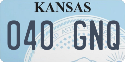 KS license plate 040GNQ