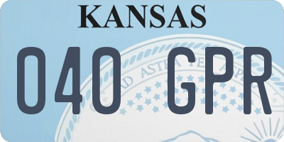 KS license plate 040GPR