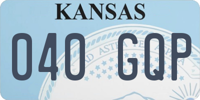 KS license plate 040GQP