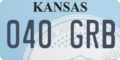 KS license plate 040GRB