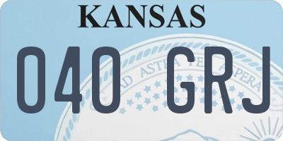 KS license plate 040GRJ