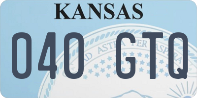 KS license plate 040GTQ