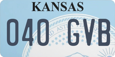 KS license plate 040GVB