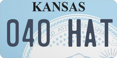 KS license plate 040HAT
