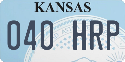 KS license plate 040HRP
