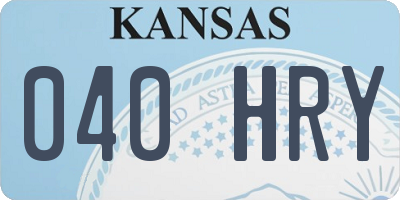 KS license plate 040HRY