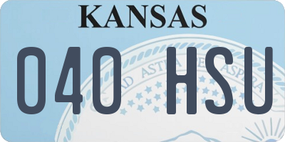 KS license plate 040HSU