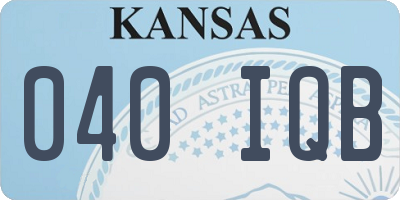 KS license plate 040IQB