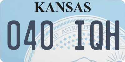 KS license plate 040IQH