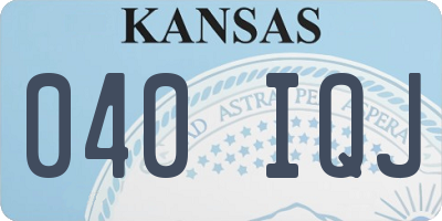 KS license plate 040IQJ