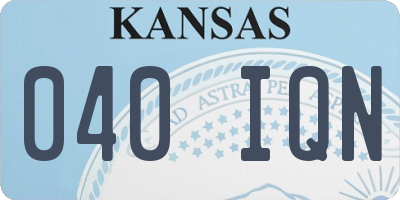 KS license plate 040IQN