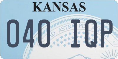 KS license plate 040IQP