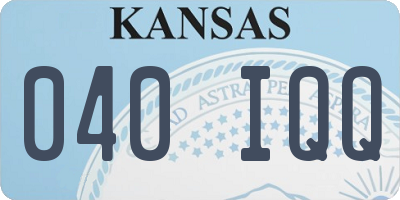 KS license plate 040IQQ