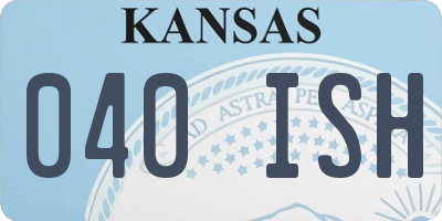 KS license plate 040ISH