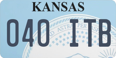 KS license plate 040ITB
