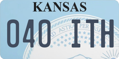 KS license plate 040ITH