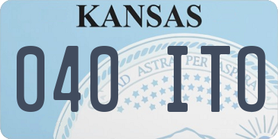 KS license plate 040ITO