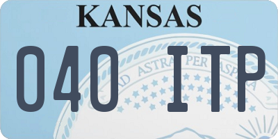 KS license plate 040ITP