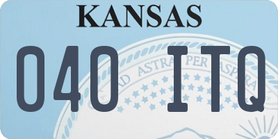 KS license plate 040ITQ