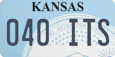 KS license plate 040ITS