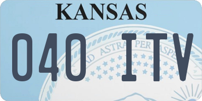 KS license plate 040ITV