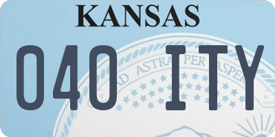 KS license plate 040ITY