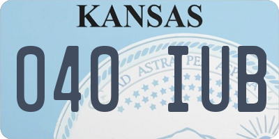 KS license plate 040IUB