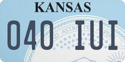 KS license plate 040IUI