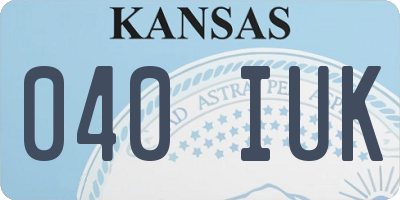 KS license plate 040IUK
