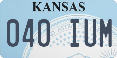 KS license plate 040IUM