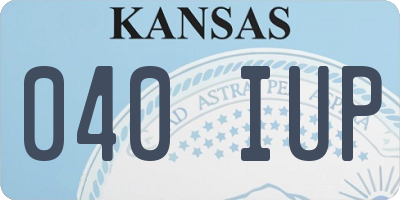 KS license plate 040IUP