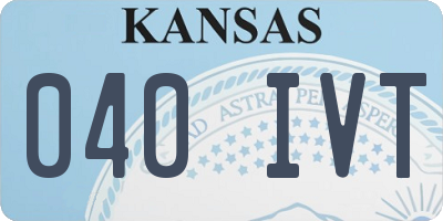 KS license plate 040IVT