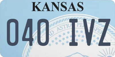 KS license plate 040IVZ