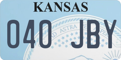 KS license plate 040JBY
