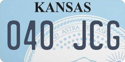 KS license plate 040JCG