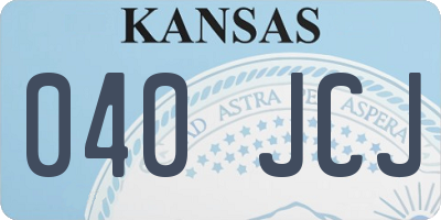 KS license plate 040JCJ