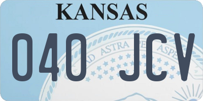 KS license plate 040JCV