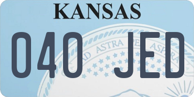 KS license plate 040JED