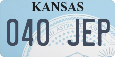 KS license plate 040JEP